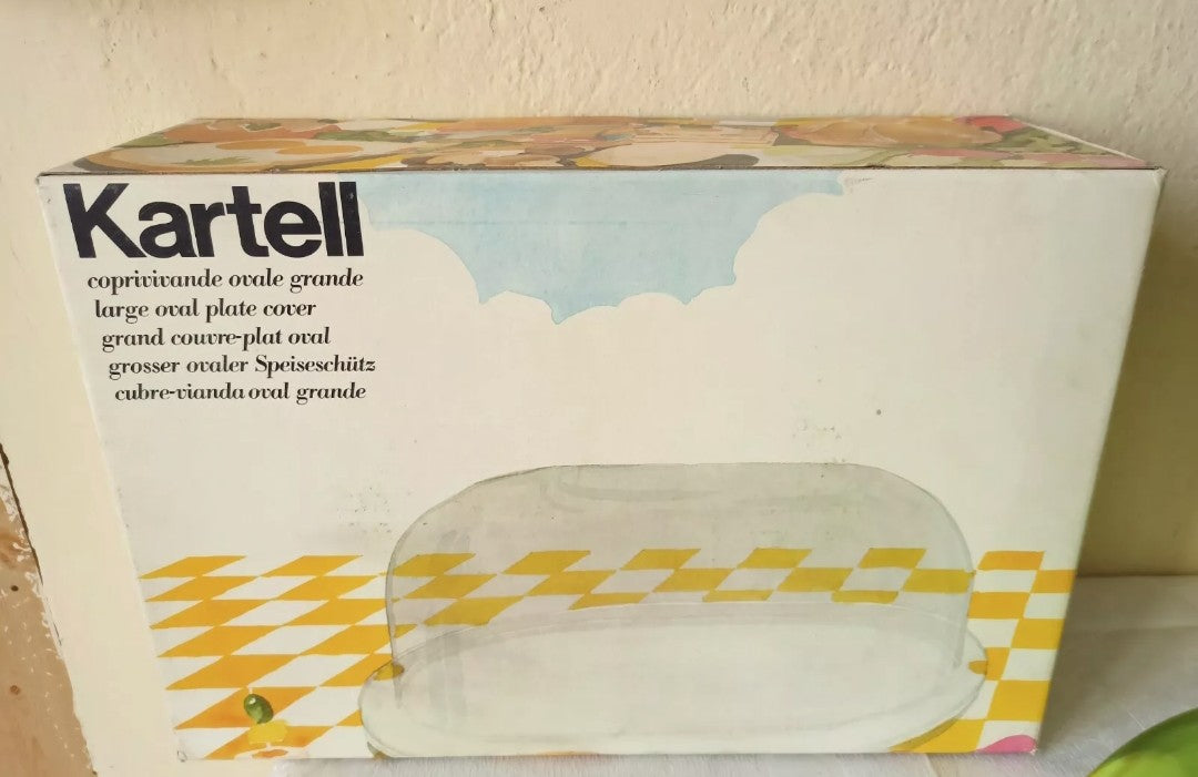 Coprivivande grande ovale vintage Kartell, originale anni 70