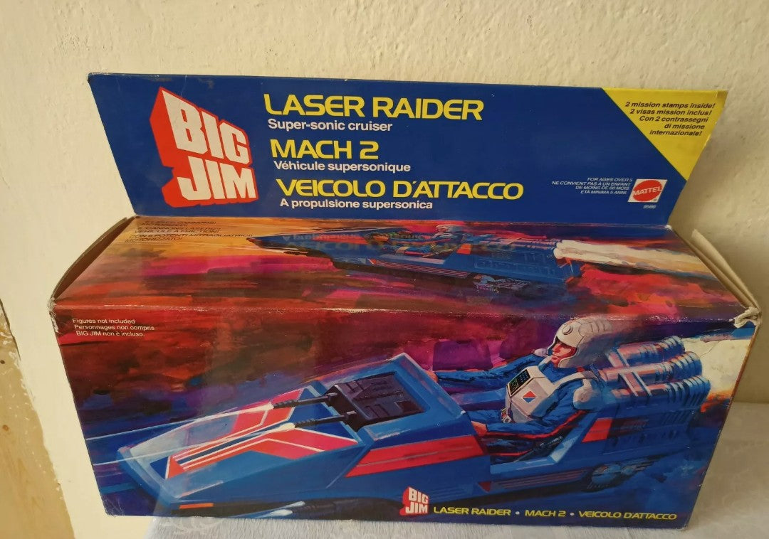 Laser Raider Mach 2 Veicolo D'attacco Big Jim, Mattel originale 1983