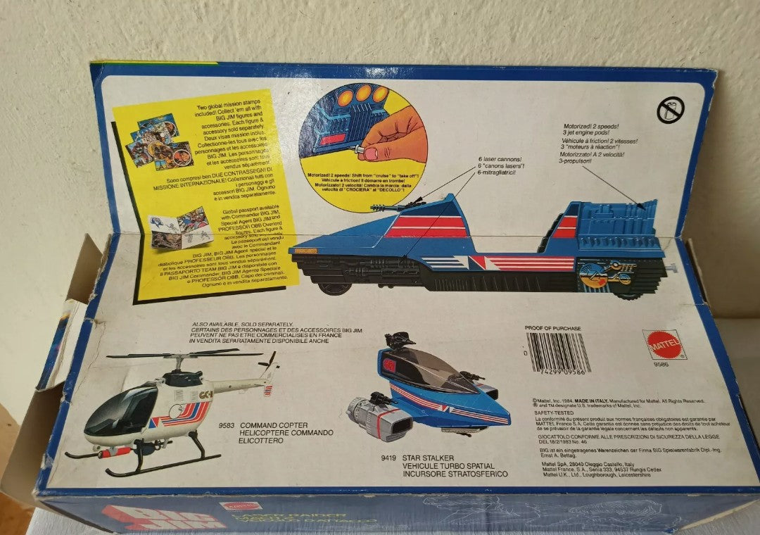 Laser Raider Mach 2 Veicolo D'attacco Big Jim, Mattel originale 1983