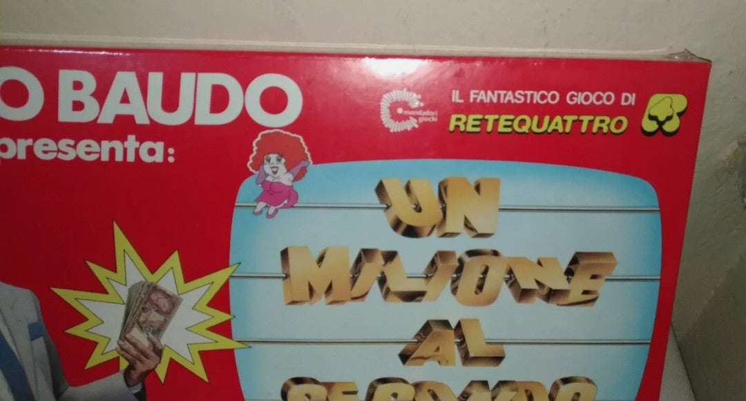 Board game One million per second, the fantastic game by Retequattro, Mondadori Giochi, original from the 80s