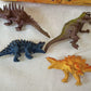Scatola espositore 24 dinosauri misti in plastica, originali anni 70-80