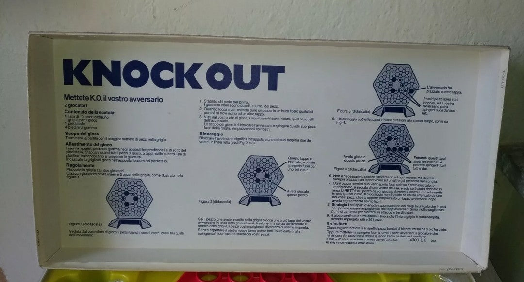 Knock Out board game by MB, original from the 80s