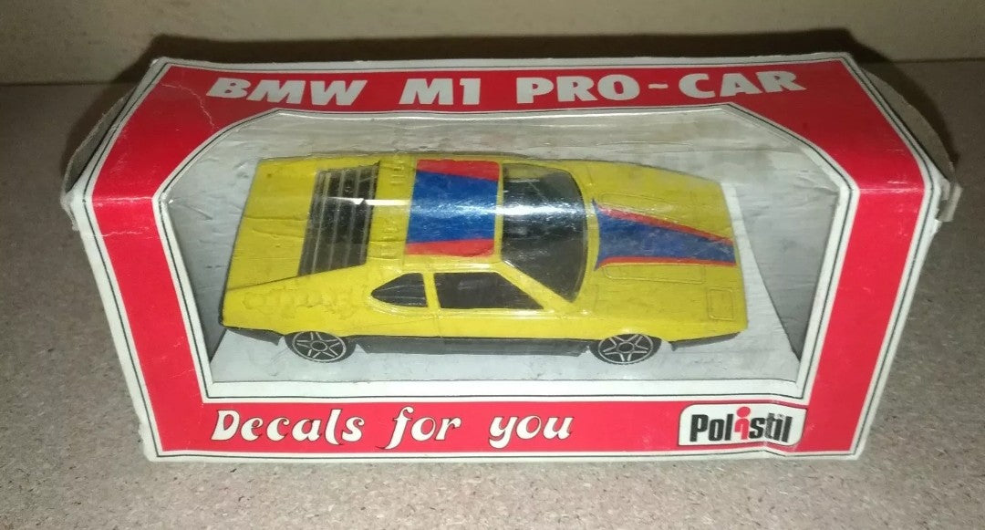 Polistil BMW M1 Pro Car model, 1:41 scale, original from the 1980s