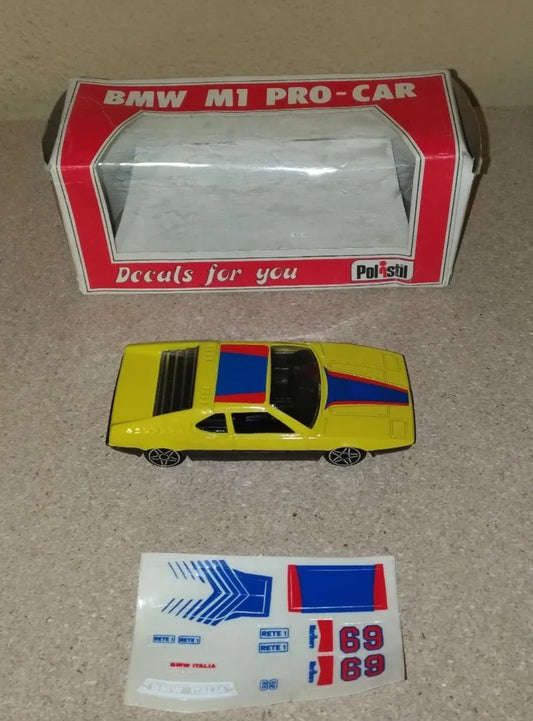 Polistil BMW M1 Pro Car model, 1:41 scale, original from the 1980s