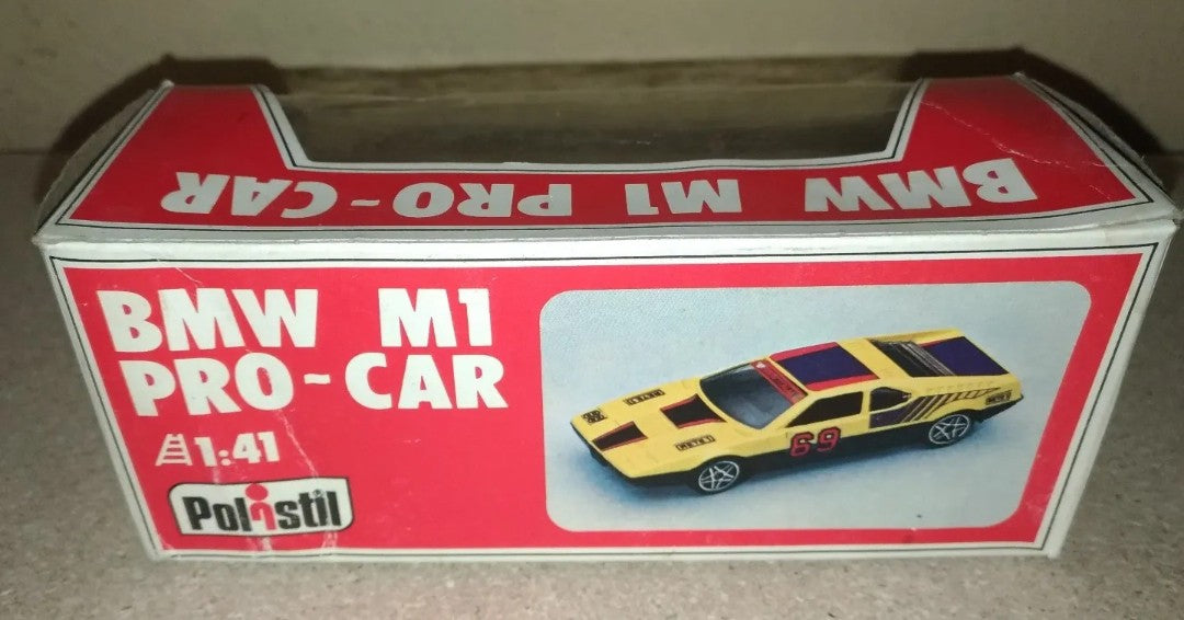 Polistil BMW M1 Pro Car model, 1:41 scale, original from the 1980s