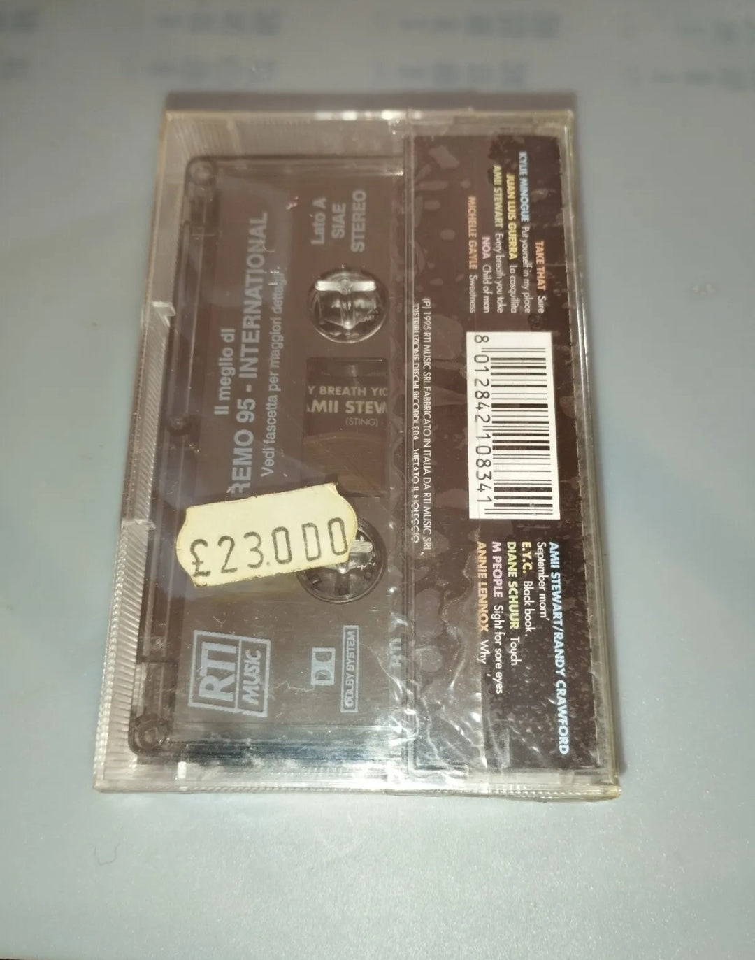 Sanremo 95 International" Various Music RTI Sealed Cassette