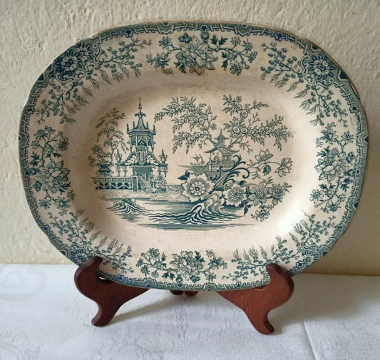 Antique Cardiff ceramic plate, late 19th century