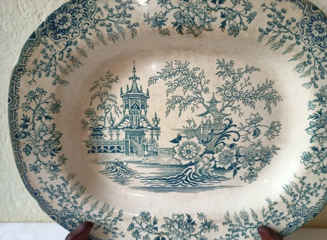 Antique Cardiff ceramic plate, late 19th century