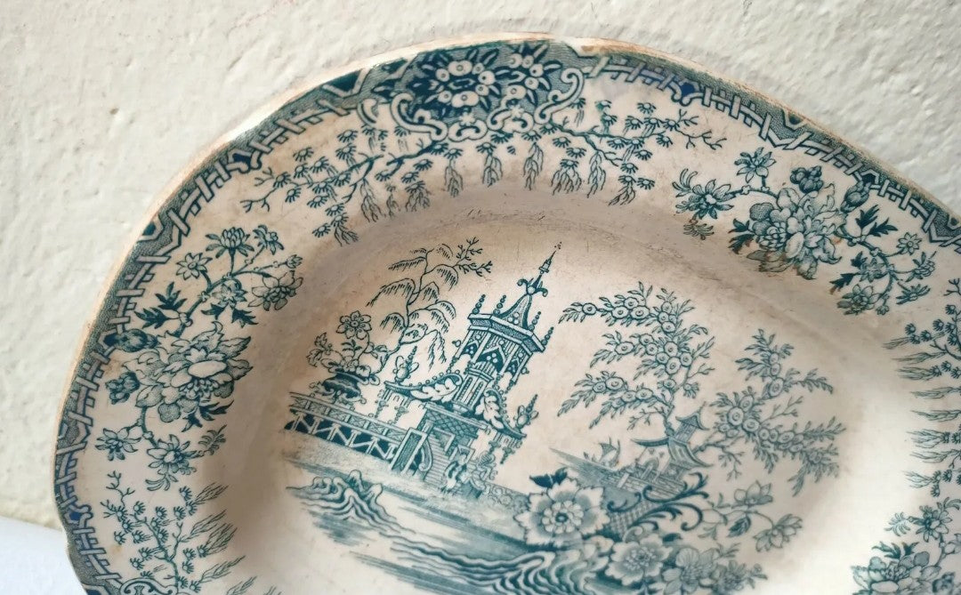 Antique Cardiff ceramic plate, late 19th century