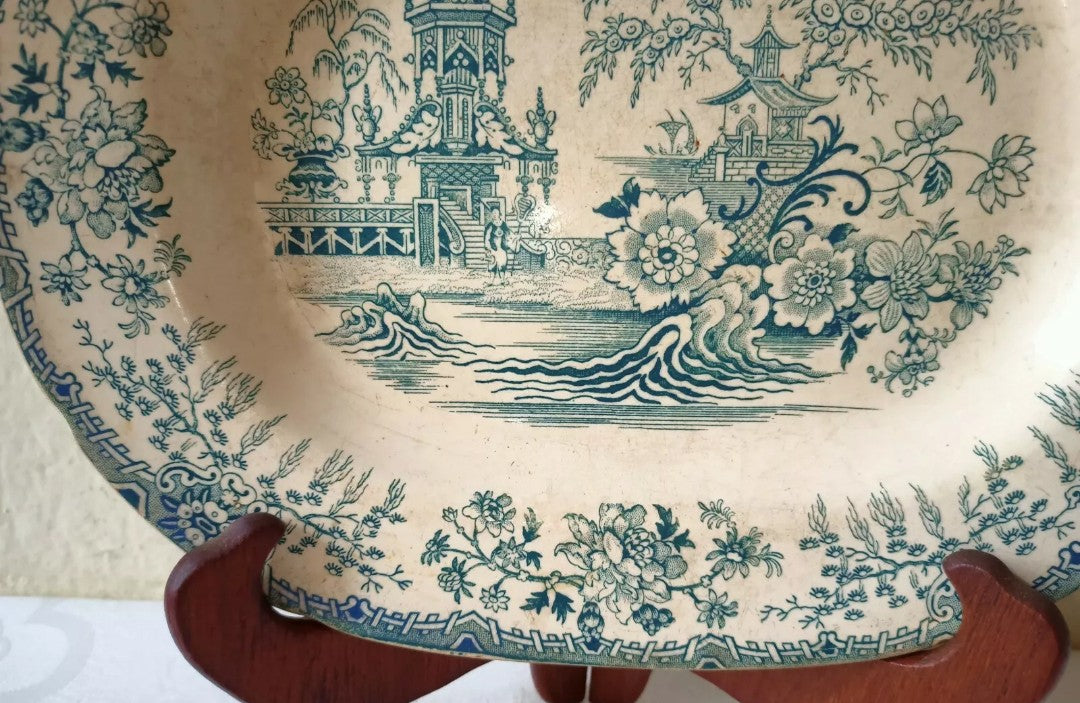 Antique Cardiff ceramic plate, late 19th century