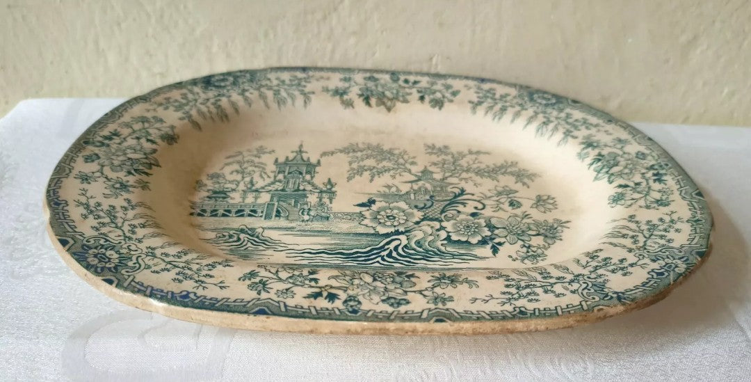 Antique Cardiff ceramic plate, late 19th century