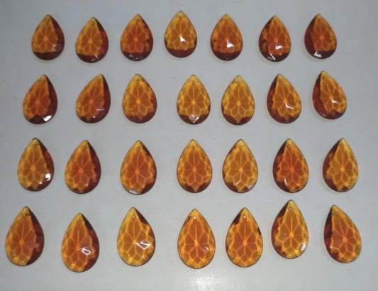 Ancient amber glass drops